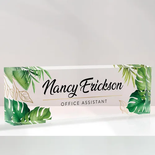 Miniatura 27 de Placa de nombre de escritorio personalizada, placas de identificación acrílicas personalizadas para escritorio, accesorio de oficina para mujeres