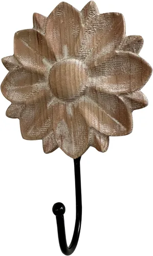Miniatura 2 de dwellington Ganchos para Toallas con Flores Ganchos Decorativos Colgador para Colgar Ropa, Llaves, Toallas - Gancho Decorativo de Montaje en Pared