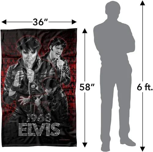 Miniatura 4 de Trevco Elvis Presely Comback - Manta de forro polar (36 x 58)