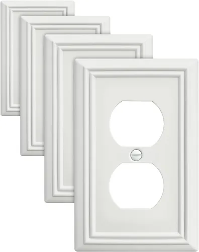 Miniatura 29 de Paquete de 2 cubiertas para interruptor de luz, placa de pared de triple palanca de níquel satinado, cubierta de placa de interruptor de metal