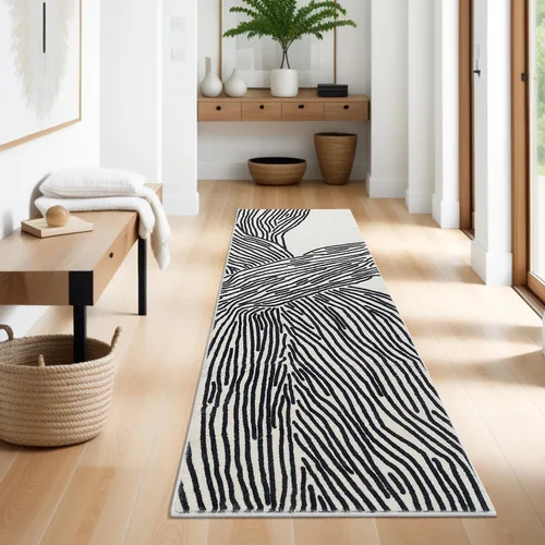Miniatura 12 de YIHOUSE Alfombra de leopardo para sala de estar, bonita alfombra con estampado de guepardo blanco y negro, moderna, lavable, alfombras con estampado