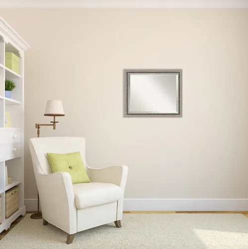 Miniatura 7 de Amanti Art Espejo de pared, espejo de marco de madera plateada Bel Volto para decoración de pared o para usar como espejo de baño para sobre