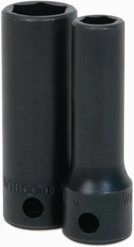 Williams JHW12M-612 SUPERTORQUE - Enchufe de 6 puntos de impacto profundo de 3/8 pulgadas, tamaño de 0.472 in, acabado industrial negro, diseñado