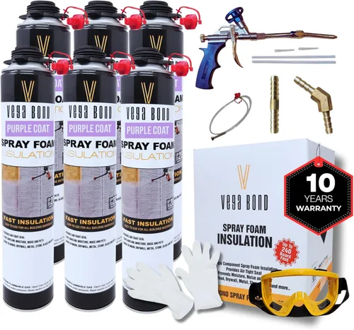 Miniatura 20 de Vega Bond Espuma en aerosol de aislamiento de celda cerrada de un solo componente, autoexpansible, 29 onzas con valor R de 5.66, aerosol acústico
