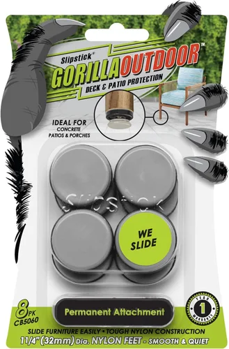 Miniatura 5 de GorillaGlides CB193 Deslizadores de Silla de 3/4 Pulgada/Protectores de Piso para Pies de Muebles (Juego de 16 Deslizadores) Deslizadores