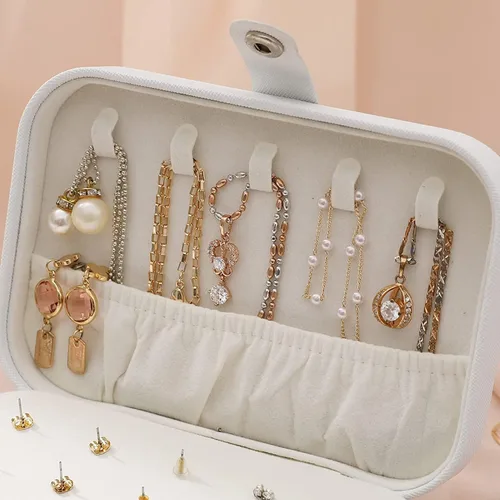 Miniatura 7 de Joyero portátil con cierre de cremallera, para aretes, brazaletes o anillos