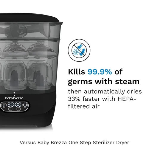 Miniatura 2 de Baby Brezza Esterilizador y secadora de botellas avanzado, 33% más rápido, desinfectante de vapor de mayor capacidad, máquina de esterilización