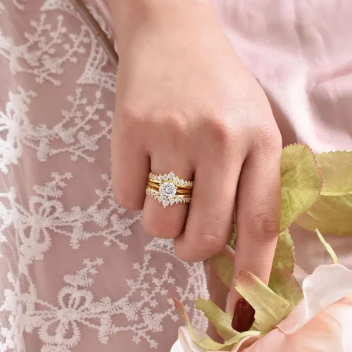 Miniatura 3 de Wuziwen Anillo de boda vintage, anillos de compromiso para mujer, plata de ley, talla 5-12