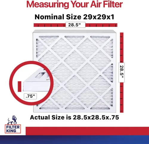 Miniatura 25 de Filter King Filtro de aire de 5.88x12.13x1 Paquete de 6 Filtros plisados MERV 11 HVAC para horno A/C Fabricado en Estados Unidos