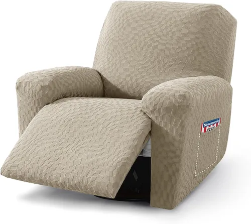 Miniatura 9 de ZNSAYOTX 2026 Funda elástica para sillón reclinable de 3 piezas (61 cm-94 cm) Fundas súper suaves para silla reclinable con bolsillo grande y lazos