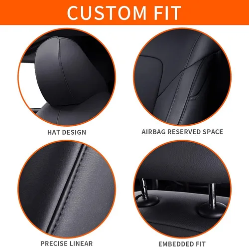 Miniatura 6 de AOMSAZTO Funda de asiento de coche para Mazda 3 2019 2020 2021 2022 2023 2024 2025 2026 – Juego completo de fundas de asiento de piel sintética