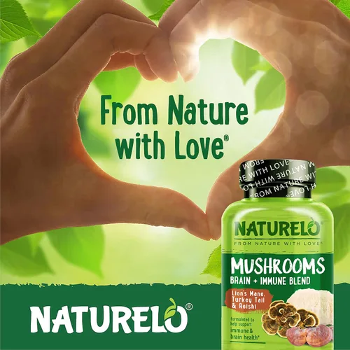 Miniatura 7 de NATURELO Cápsulas de suplemento de hongos, 90 unidades, apoyo para el cerebro y el sistema inmunológico, aptas para veganos, cápsulas de suplemento