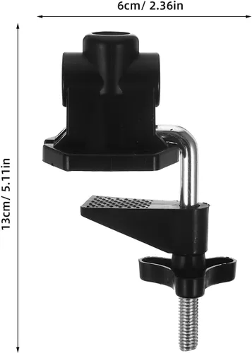Miniatura 3 de YARNOW Abrazadera de escritorio de metal, paquete de 3 clips universales para lámpara de mesa con base fija para lámparas de brazo oscilante