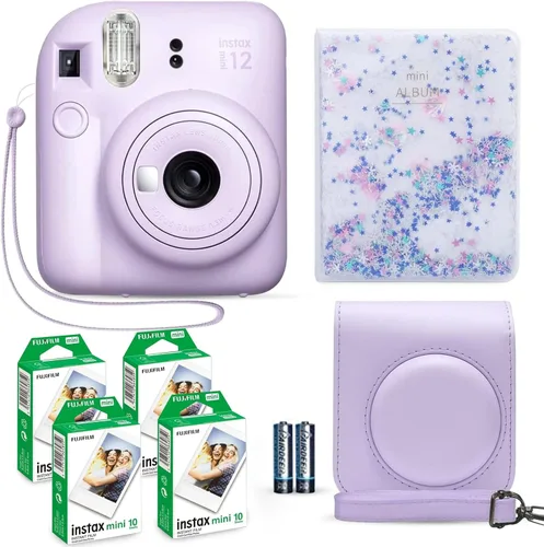 Miniatura 10 de Cámara instantánea Fujifilm Instax Mini 12 color rosa flor + paquete de película Fuji (40 hojas) + paquete de accesorios para obturador, incl.
