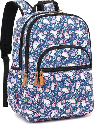 Miniatura 27 de Leaper Mochila para laptop para mujer: linda mochila floral para escuela, universidad, viajes, trabajo, mochila ligera para niños, Negro margarita