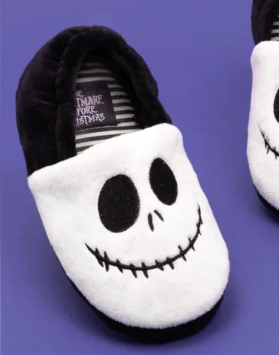 Miniatura 6 de Disney The Nightmare Before Christmas Pantuflas para niños Jack Skellington, Negro