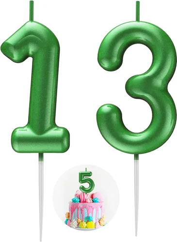 Miniatura 159 de Velas número 2 arcoíris con número 3D de feliz cumpleaños para decoración de fiesta de pastel de cumpleaños, suministros de celebración