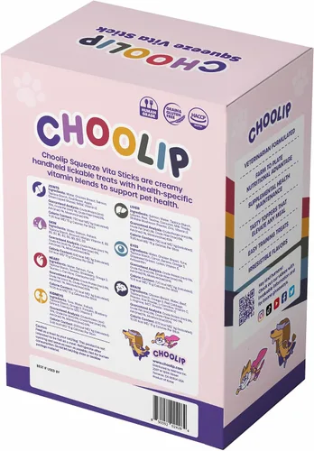 Miniatura 8 de Choolip Squeeze Vita Stick golosinas para lamer para gatos y perros – Paquete variado de 49 unidades con multivitaminas, pasta blanda y exprimible
