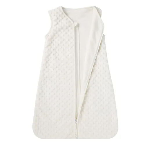Miniatura 2 de DaysU Minky - Saco de dormir de felpa con puntos relajantes sin mangas con cremallera de 2 vías saco de dormir TOG 20 de felpa para bebés recién