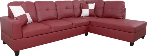 Miniatura 9 de Golden Coast Furniture - Juego de sofá seccional en forma de L, juego de sofá de sala de estar, sofá seccional de cuero con otomana