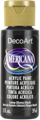 DecoArt Americana pintura acrílico, 2 onzas, color mora Negro
