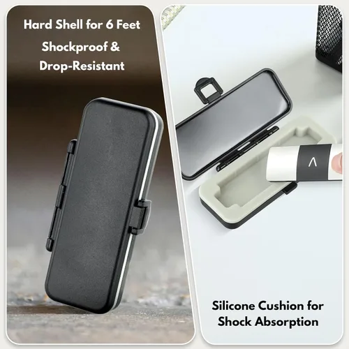 Miniatura 4 de Hard Shell Case Only for KardiaMobile 6L & 6L MAX Heart EKG Monitor, Waterproof & Scratch-Resistant Kardia Mobile 6L Case, Easy to Carry Negro