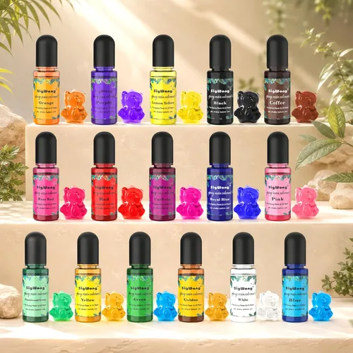 Miniatura 2 de Pigmento de resina epoxi – Colorante de resina translúcido de 16 colores, tinte de resina altamente concentrado para hacer joyas de bricolaje