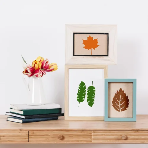 Miniatura 7 de Plantillas de Hojas para Manualidades Hojas Pequeñas y Ramas Planta Plantilla para Pintar en Madera Tarjeta de Elaboración de Tarjetas, Pequeñas