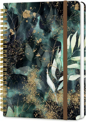 Miniatura 8 de Cuaderno de Diario en Espiral, Cuadernos Lindos A5 para Mujeres y Hombres, Cuaderno de Tapa Dura con Rayas Universitarias para Trabajo y Toma