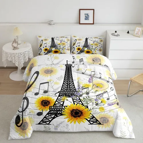 Miniatura 28 de Feelyou Juego de edredón de coche de dibujos animados para niños, edredón de construcción para niños, juego de ropa de cama de camiones y equipos