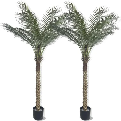 Miniatura 8 de Palmera artificial de 2.7 pies con 12 troncos, perfecta palmera tropical sintética de 32 pulgadas en maceta para interiores y exteriores, casa