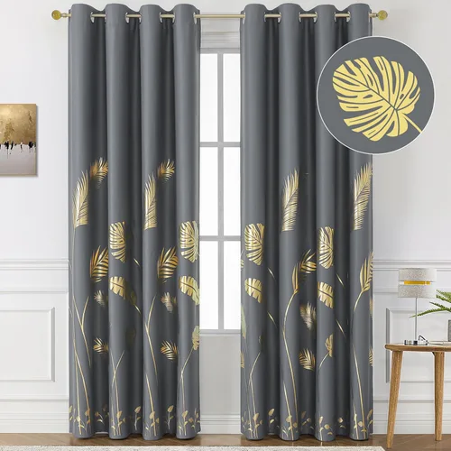 Miniatura 87 de BUHUA - Cortinas opacas blancas, cortinas plateadas, juego de 2 paneles de cortinas con ojales para dormitorio, elegante tratamiento de ventana