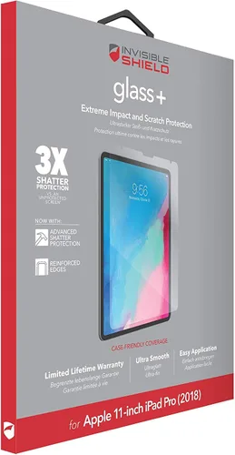 Miniatura 3 de Invisible Shield ZAGG InvisibleShield Glass Plus - Protector de pantalla de vidrio templado hecho para Apple iPad Pro de 11 pulgadas, transparente
