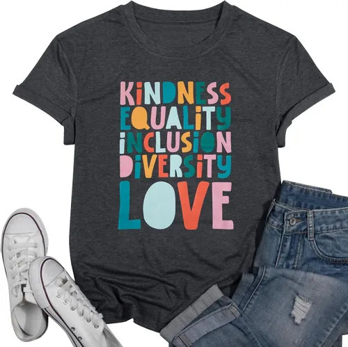 Miniatura 9 de Camiseta con texto en inglés "Kindness Teacher" para mujer, camiseta de educación especial para profesores, vida y amor, camiseta inspiradora