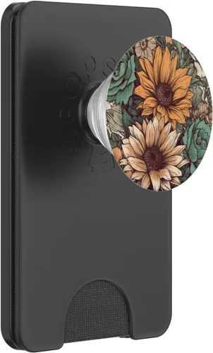Miniatura 7 de Western Boho Leopard Sunflowers Cactus Rodeo Cowgirl PopSockets PopGrip intercambiables