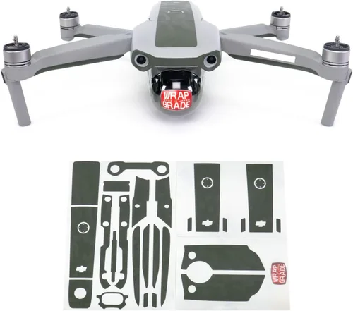 Miniatura 9 de Wrapgrade Skin compatible con DJI Mavic Air 2 Color de acento B (blanco racing)