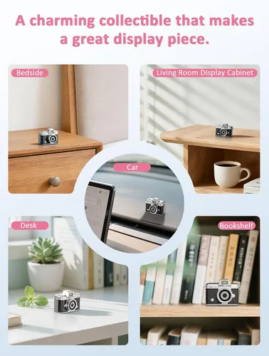 Miniatura 7 de Mini cámara con llavero, cámara digital 1080P con LCD de 1.47 pulgadas, tarjeta TF de 32 GB incluida, cámara retro de tamaño bolsillo para niños