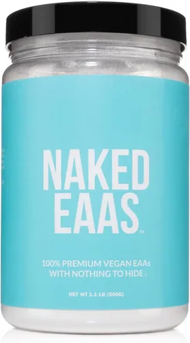 NAKED EAAs Aminoácidos en polvo - 50 porciones - Aminoácidos esenciales veganos sin sabor 500 gramos - Suplemento de polvo EAAs instantáneos