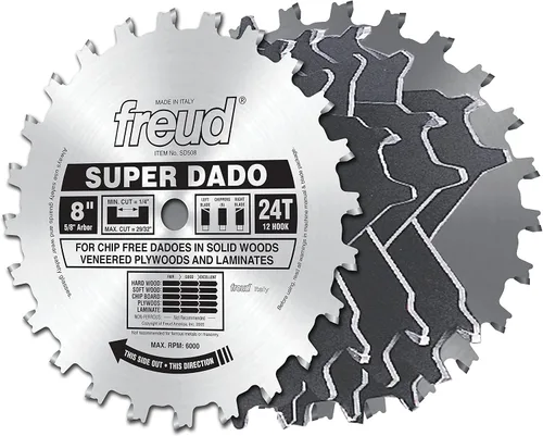 Miniatura 2 de Freud Juegos Super Dado de 8" x 24T (SD508) y Bosch TS1007 Dado Insert