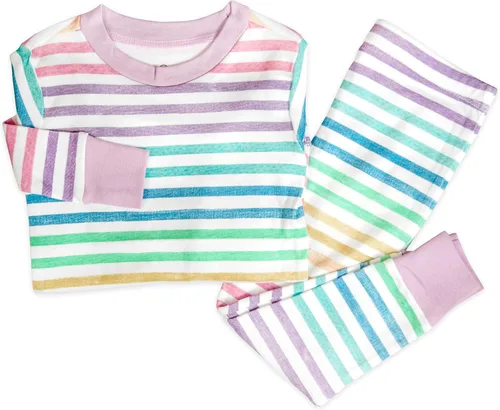 Miniatura 2 de HonestBaby Conjunto de pijama de 2 piezas de algodón orgánico unisex para bebé