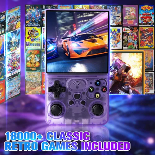 Miniatura 3 de S600 - Consola de juegos portátil retro, pantalla IPS de 4 pulgadas 720p, 128 GB con más de 18,000 juegos preinstalados, batería de 3500 mAh para un