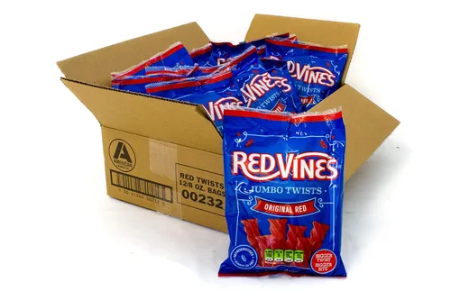 Miniatura 3 de Red Vines Regaliz jumbo, sabor rojo original, bolsas de 8 onzas (paquete de 12), suaves y masticables dulces Twists