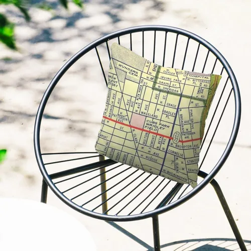 Miniatura 4 de Wrigley - Fundas de almohada impermeables para exteriores, diseño de mapa de campo, 24 x 24 pulgadas, diseño de mapas del mundo, fundas de cojín