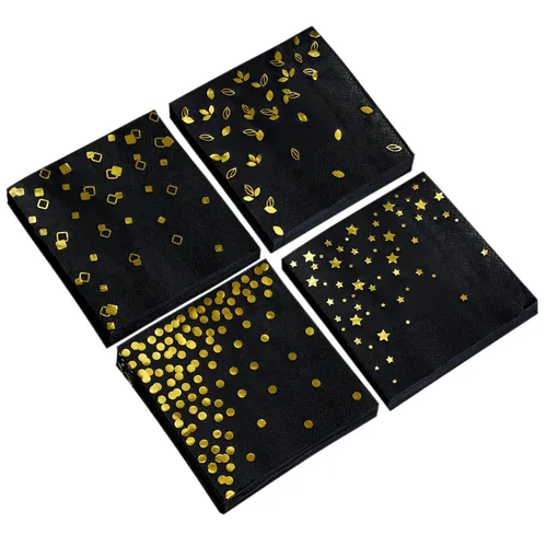 Miniatura 10 de 100 Servilletas Rosas - 4 Diseños Surtidos l Servilletas de Cóctel de 3 Capas Dobladas 5 x 5 Pulgadas l Servilletas de Bar Servilletas Desechables