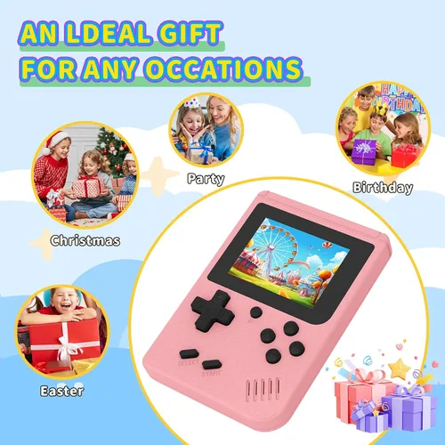 Miniatura 8 de Consola de juegos de mano retro incorporada 400 videojuegos, emulador portátil de mano con pantalla de 3.0 pulgadas, mini consle de juegos retro