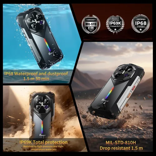 Miniatura 8 de FOSSIBOT F113 5G 20000mAh/33W Teléfono resistente desbloqueado, 36GB+256GB/2TB, MediaTek Dimensity 7050+Android 15 Teléfono para juegos, 6.78
