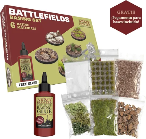 Miniatura 2 de The Army Painter Battlefields Basing Set - Juego de Base de Césped Estático para Terreno en Miniatura Juego de Base - Césped Estático y Pegamento
