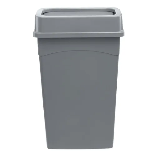 Miniatura 19 de Cubo de basura rectangular de plástico negro de 16 galones, perfecto para cocina, oficina