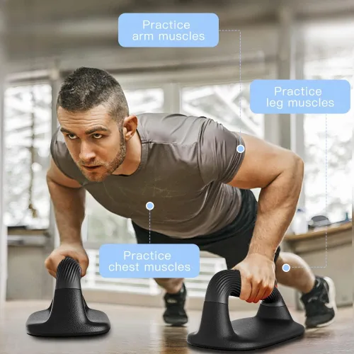 Miniatura 2 de Kipika Barras de Flexiones, Soportes de Flexiones, Manijas de Flexión Antideslizantes de Plástico Suave, Almohadilla Antideslizante Inferior, Equipo