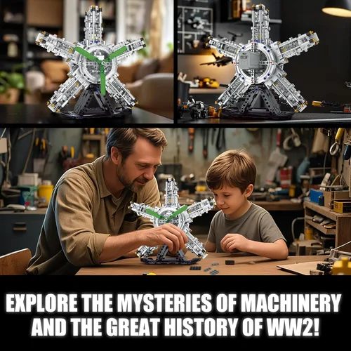 Miniatura 5 de V8 Kit de modelo de motor que funciona, construye tu propio mini motor de automóvil visible, juego de construcción de experimentos de ciencia física